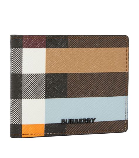 burberry check print bifold wallet|burberry wallet men's vintage.